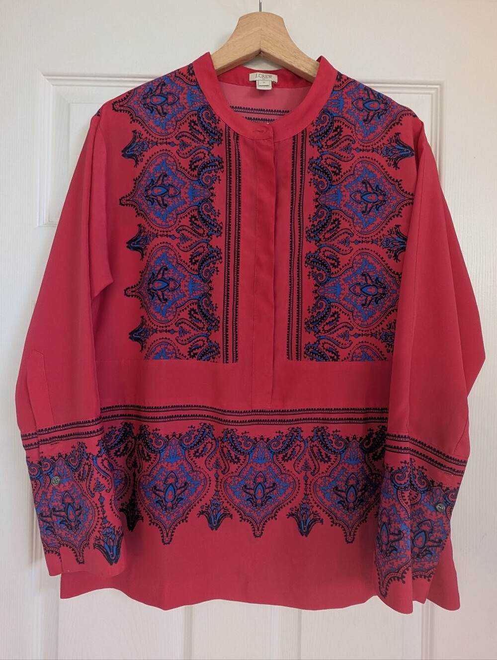 J Crew Pink Patterned Women's Tunic Top